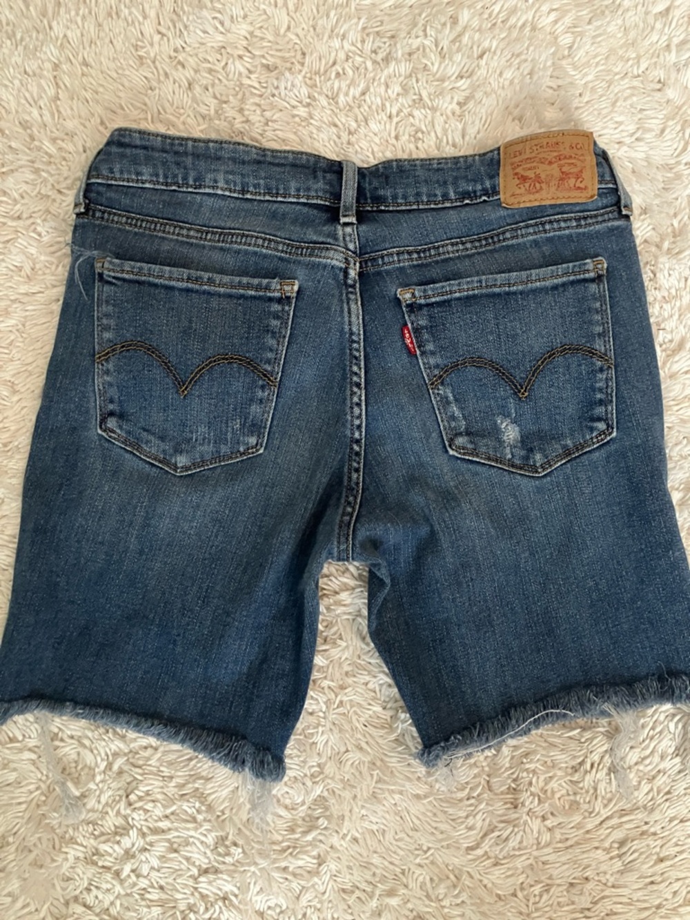 Levi's 711 Skinny Cutoff Shorts with Frayed Hem